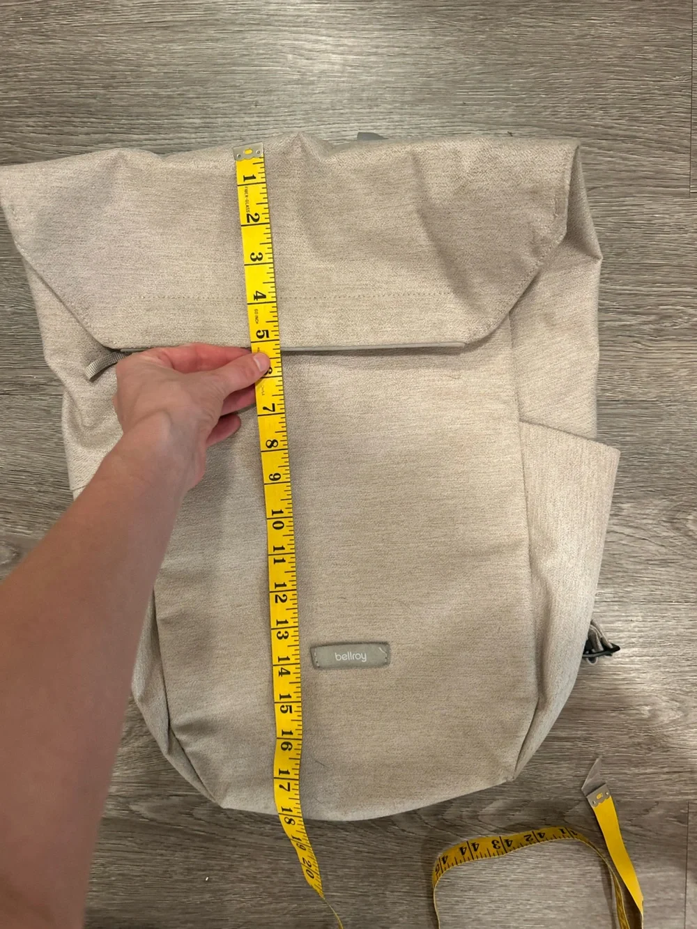 Bellroy Two-Tone Canvas Backpack in Light Beige and Black